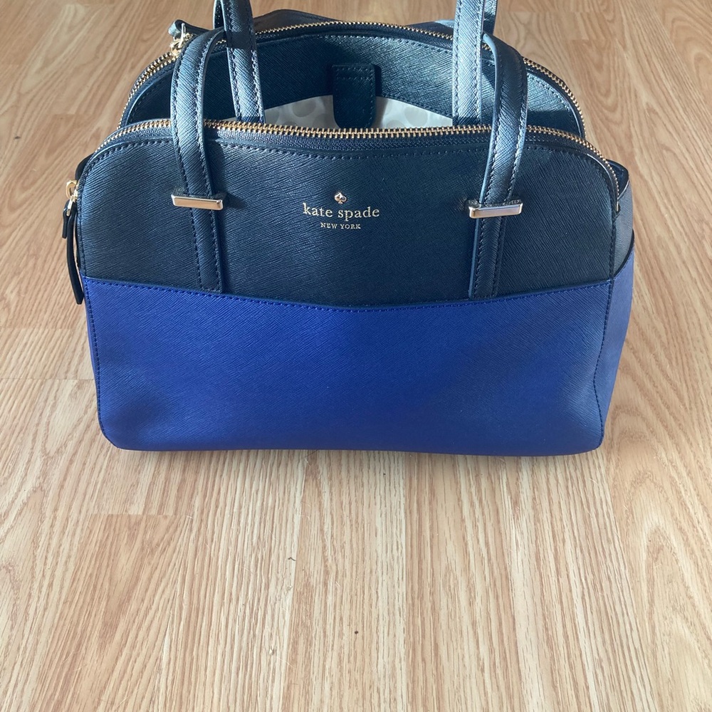 Kate Spade Black and Blue Shoulder Bag